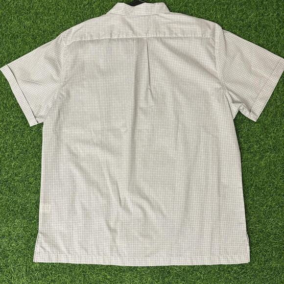 Men's Grey/White Checker Pattern Van Heusen Polo Shirt - Picture 2 of 4